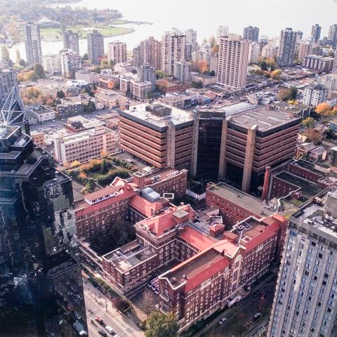 Aerial view of St. Paul's Hospital