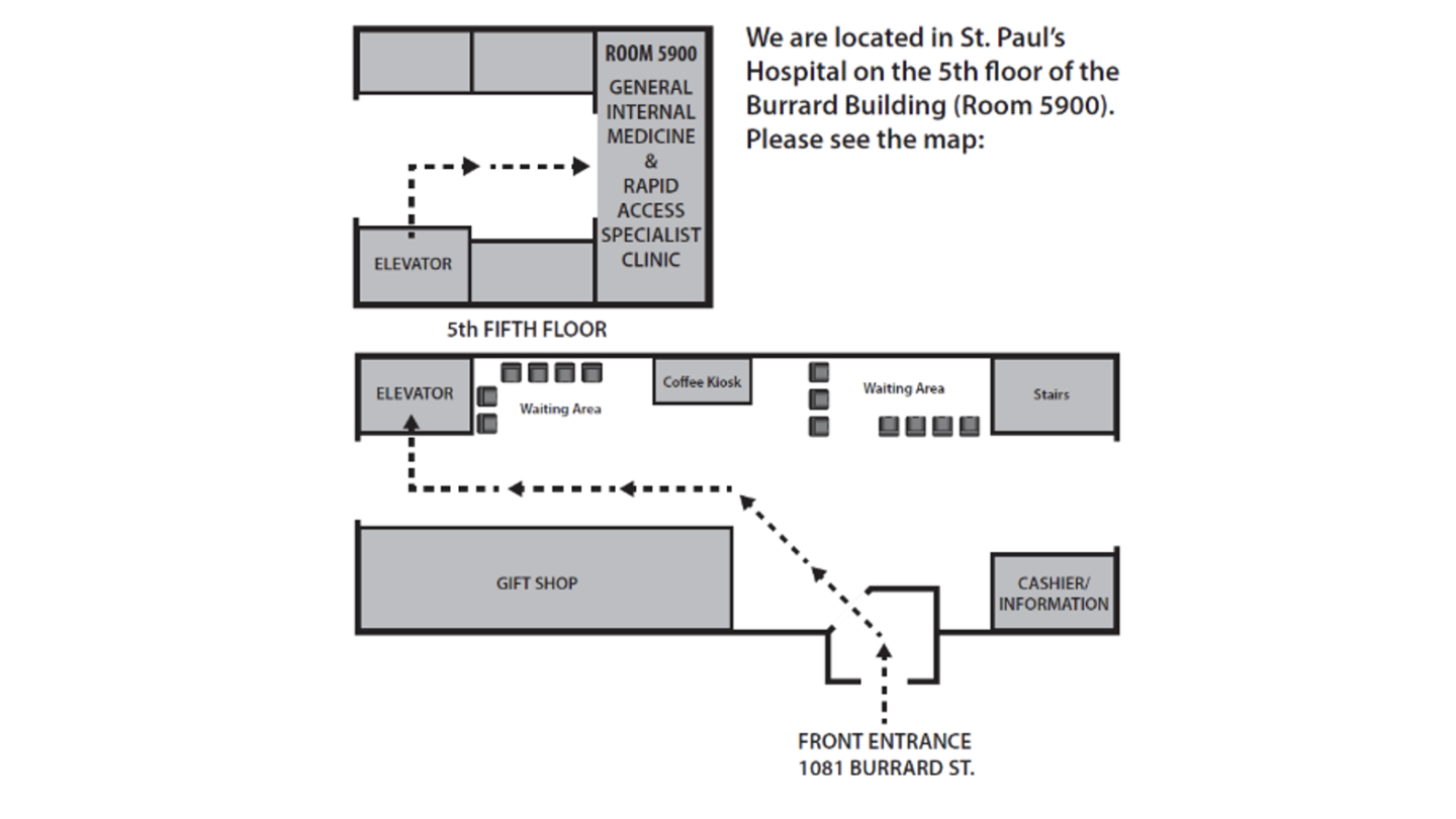 General Internal Medicine Clinic Map