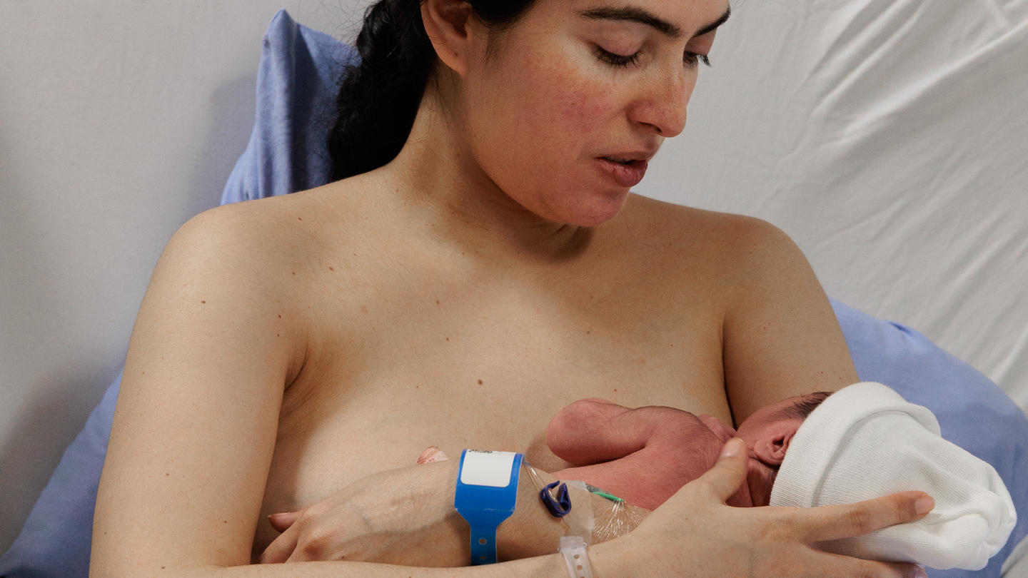 Mother with newborn baby at St Pauls Hospital