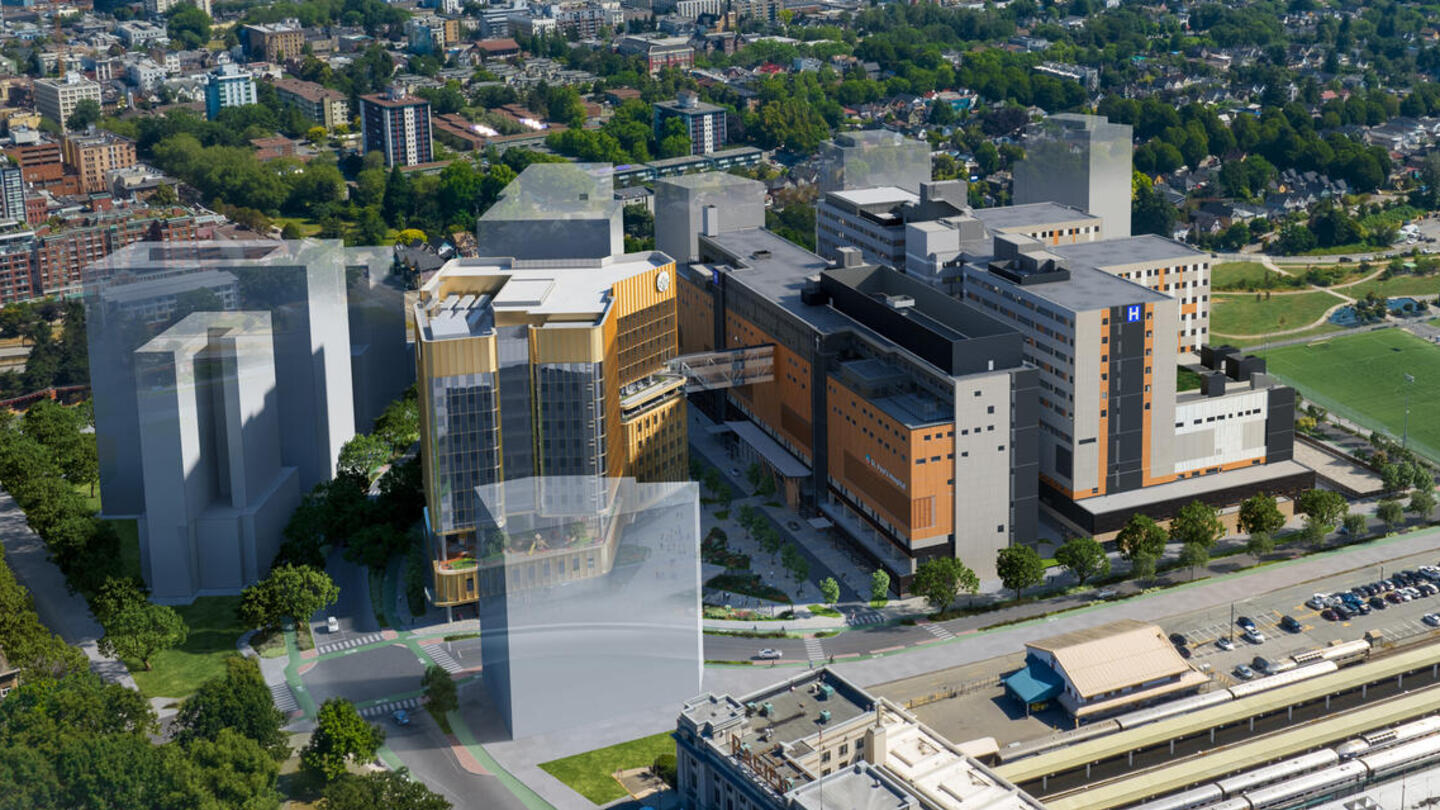 Digital rendition of the Jim Pattison Medical Campus
