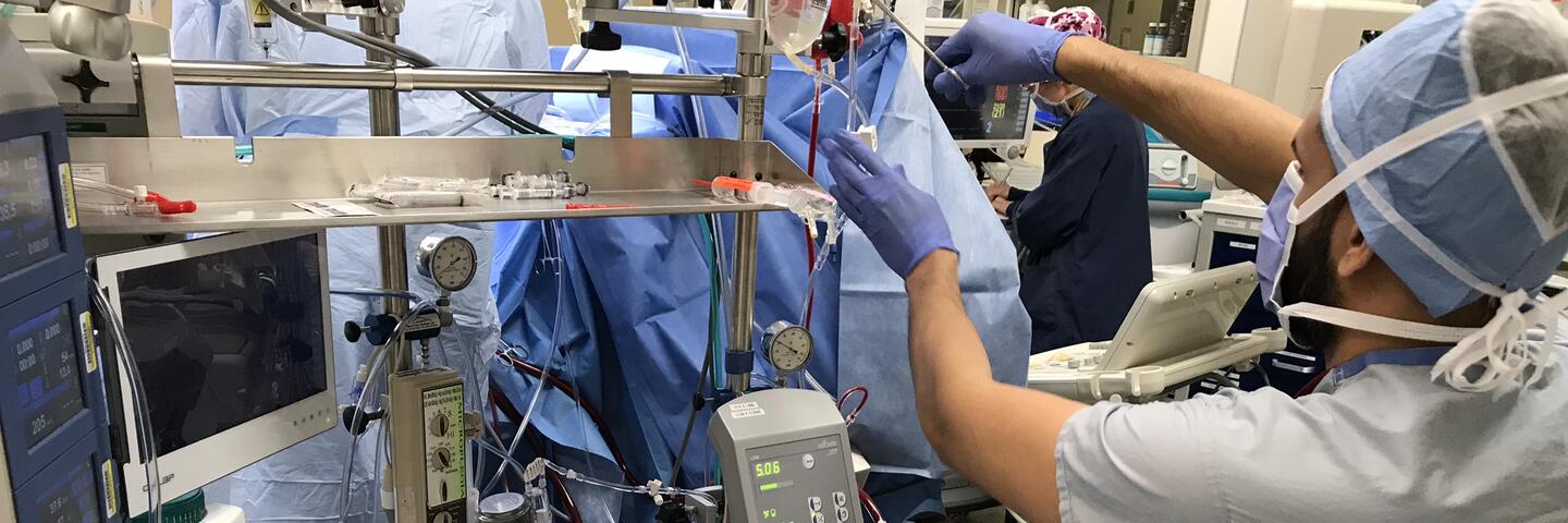 Perfusionist working in the operating room